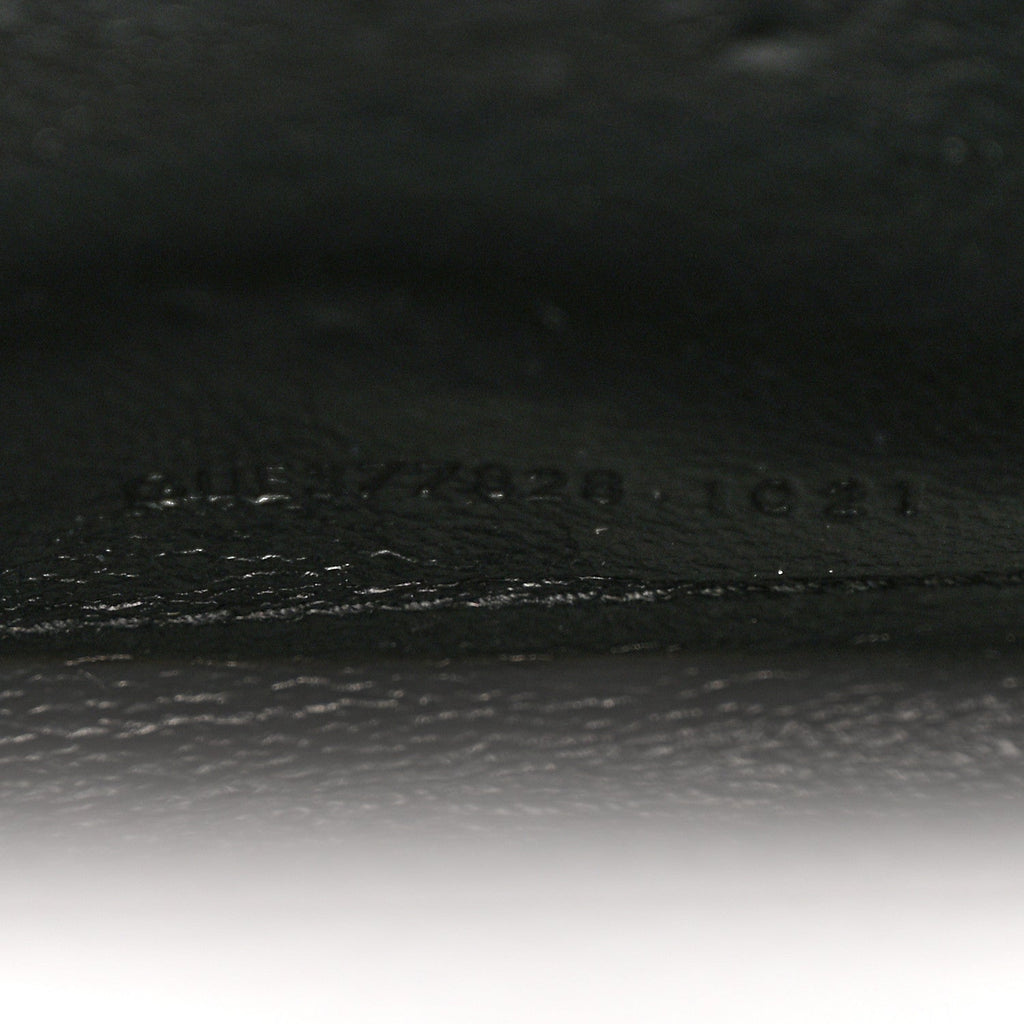 Grain De Poudre Matelasse Chevron Monogram Chain Wallet Black