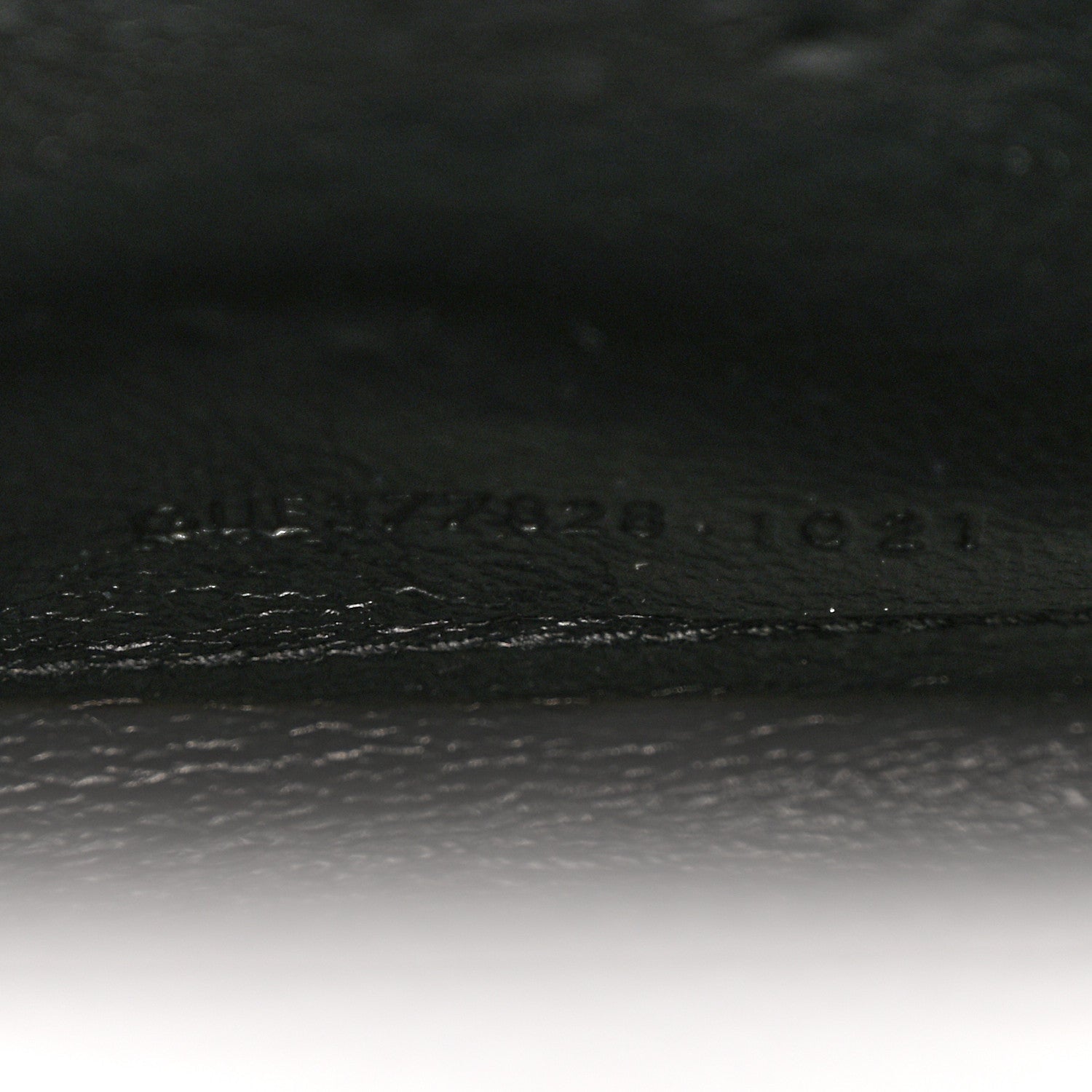 Grain De Poudre Matelasse Chevron Monogram Chain Wallet Black