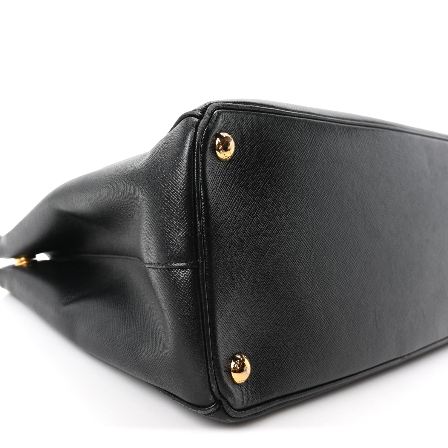 Saffiano Medium Galleria Double Zip Tote Black