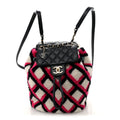 Lambskin Shearling Small Urban Spirit Backpack White Fuchsia Navy