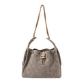 Suede Quilted Small Chanel 25 Handbag Dark Grey