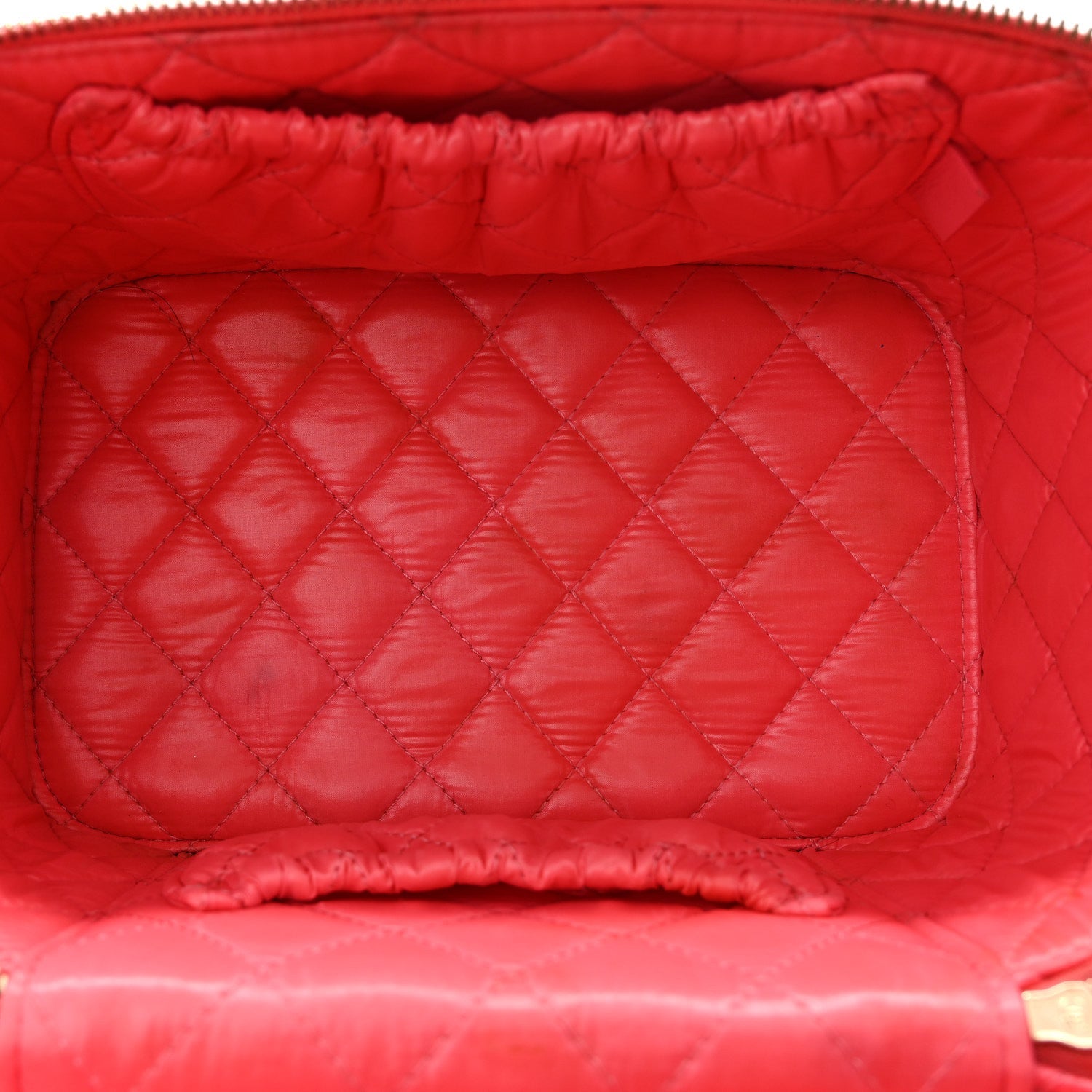 Caviar Quilted Large Vanity Pouch Pink