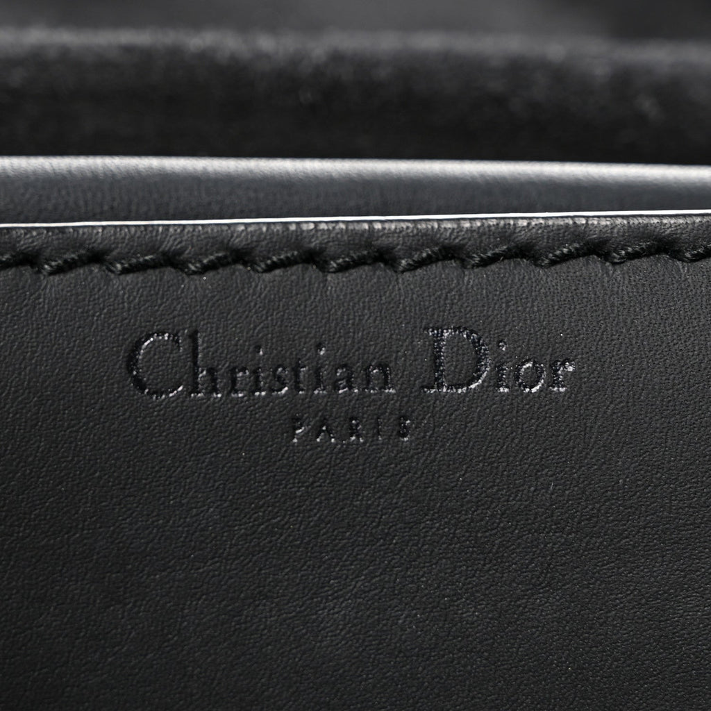 Ultra Matte Calfskin J'Adior Chain Flap Bag Black