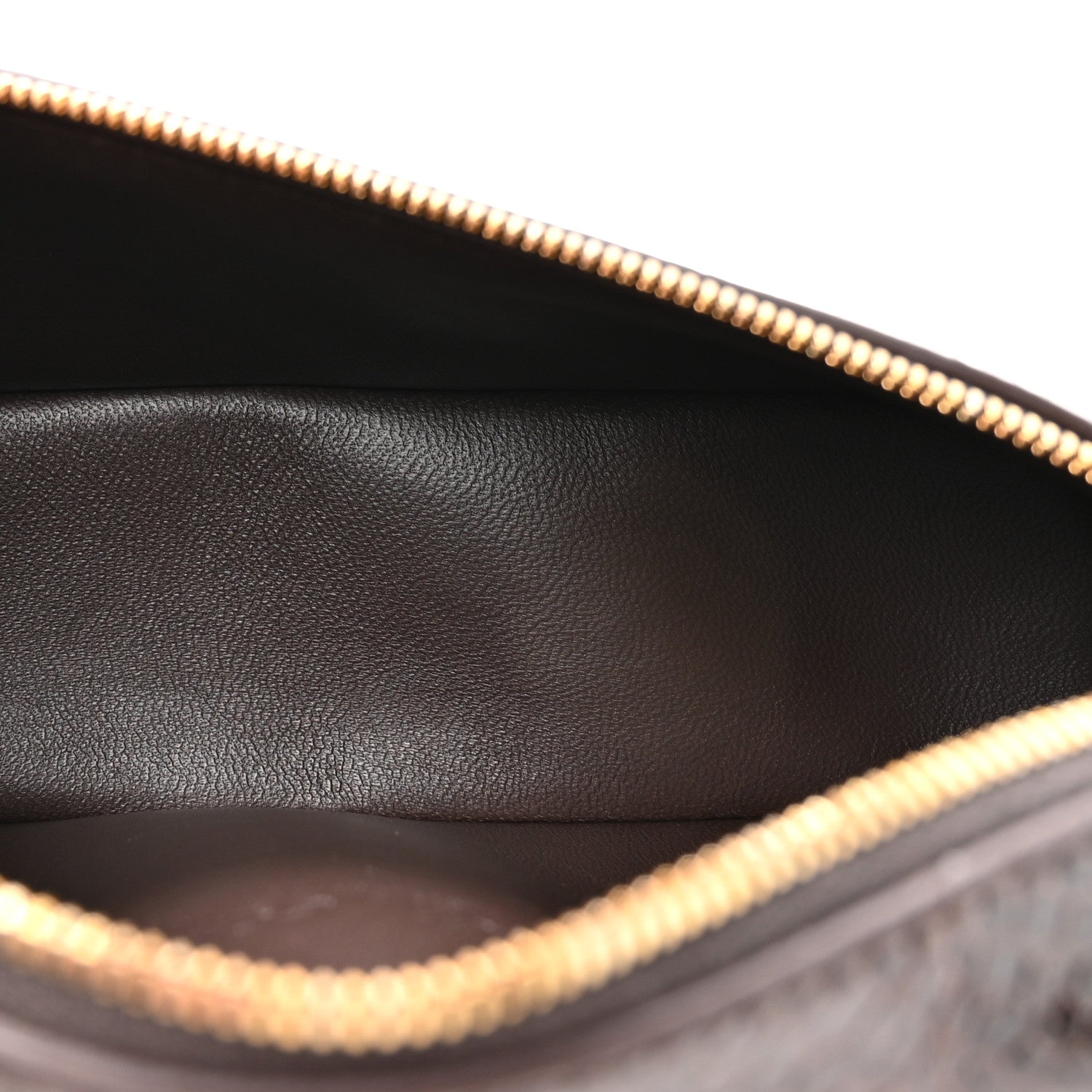 Water Snakeskin L19 Extra Pocket Pouch Dark Chocolate Licorice