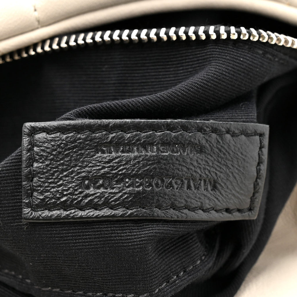 Lambskin Quilted Toy Loulou Puffer Monogram Chain Satchel Crema Soft