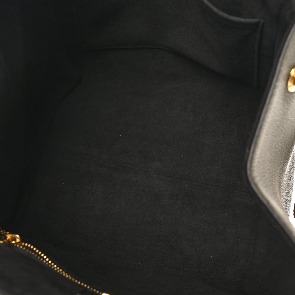 Calfskin Monogram Fold Tote PM Cream Khaki Black
