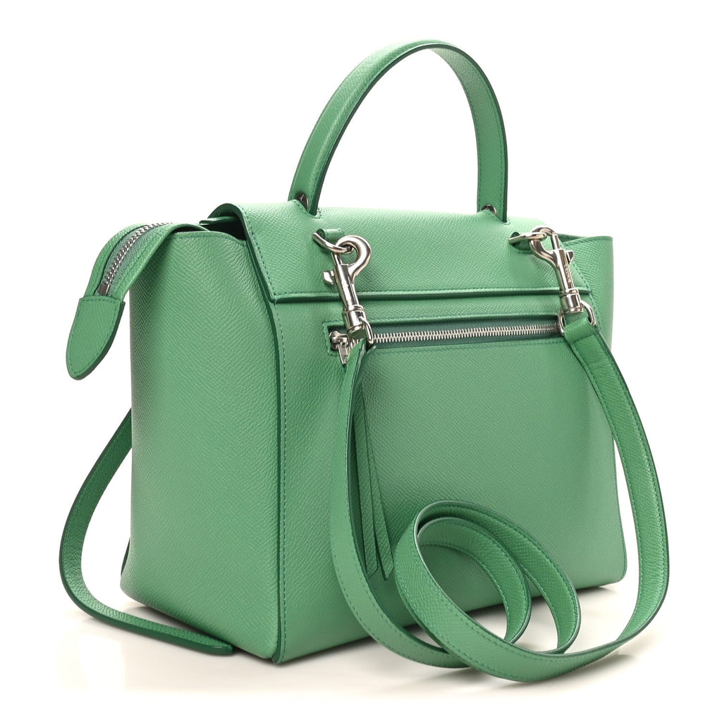 Grained Calfskin Micro Belt Bag Pop Green