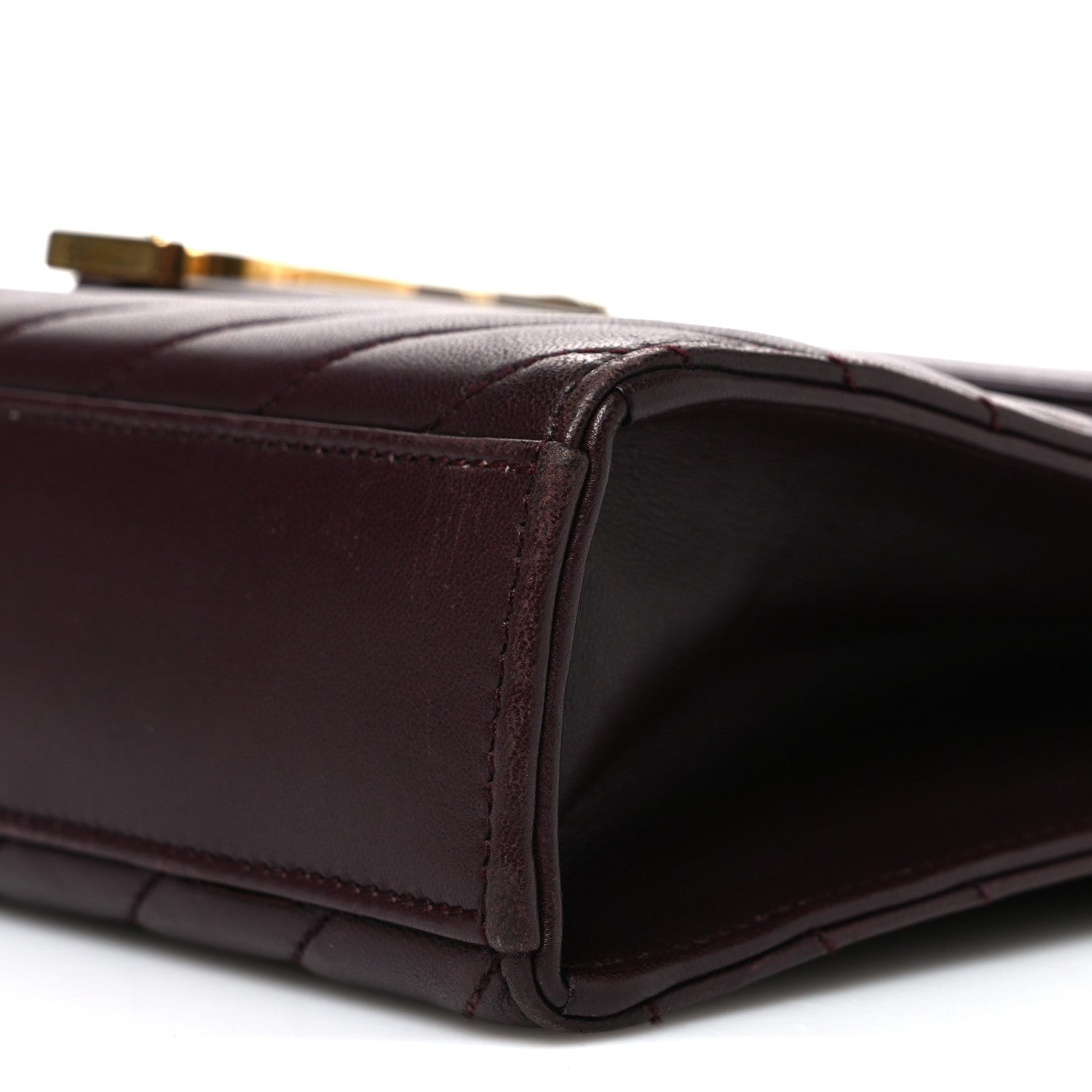 Lambskin Matelasse Chevron Medium Monogram Satchel Amaranto