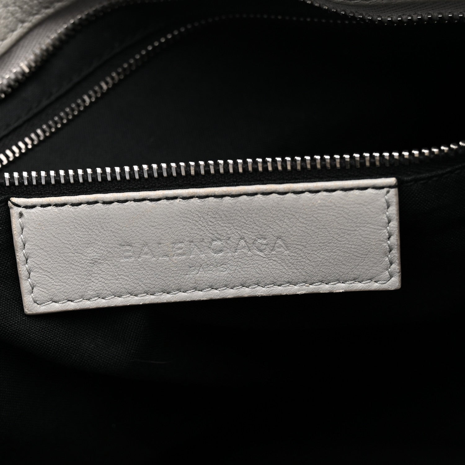 Chevre Silver Metallic Edge Hardware City Gris Glace