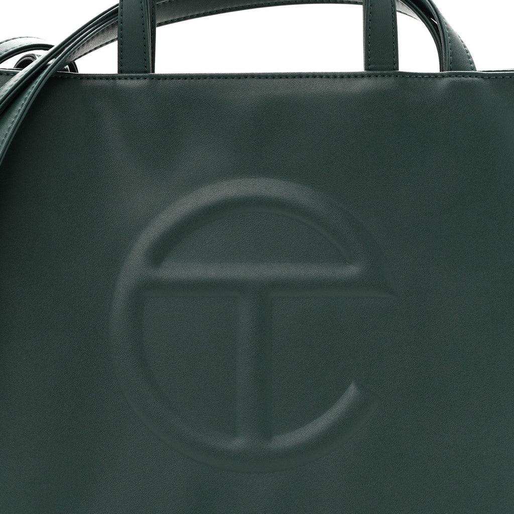 Vegan Leather Medium Shopping Bag Dark Olive