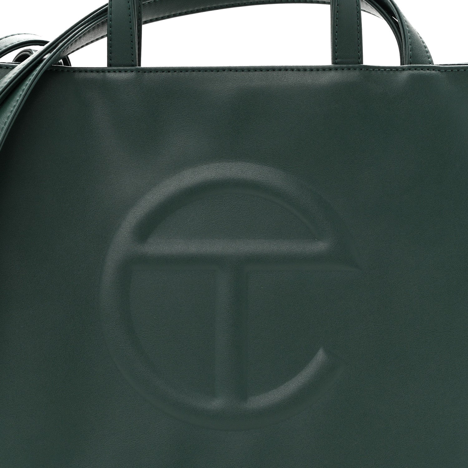 Vegan Leather Medium Shopping Bag Dark Olive