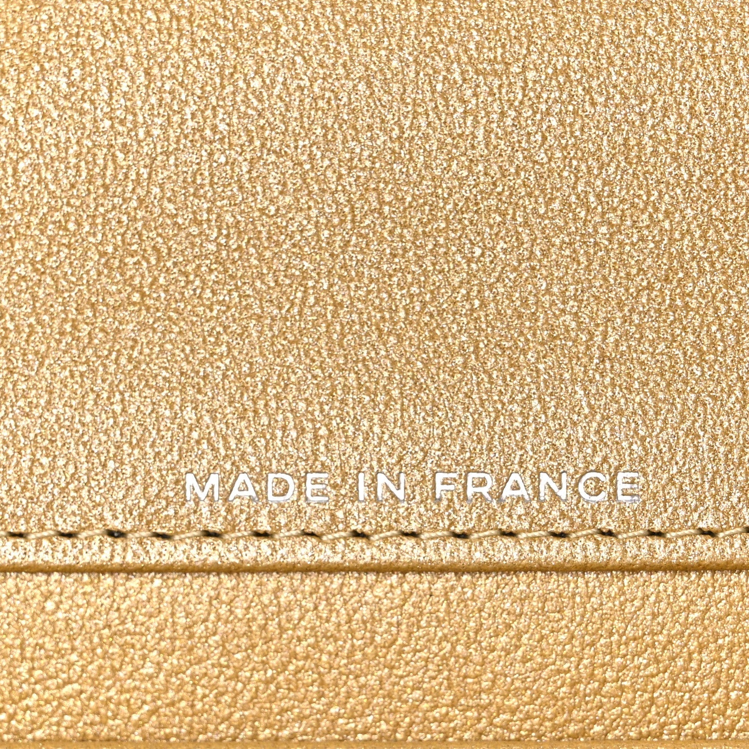 Metallic Caviar Quilted Top Handle Flap Clutch With Chain Gold