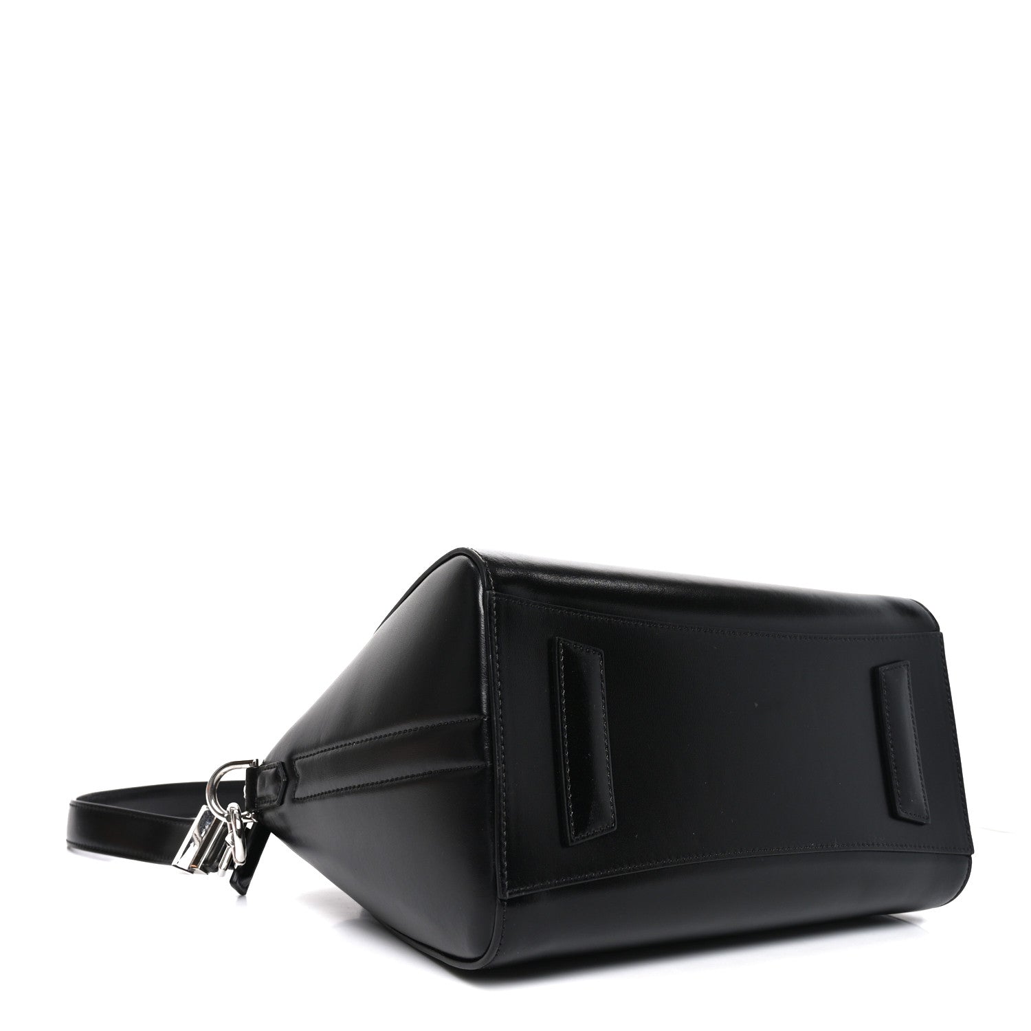 Shiny Lord Calfskin Small Antigona Black
