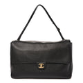 Grained Calfskin Souplissimo Maxi Flap Black