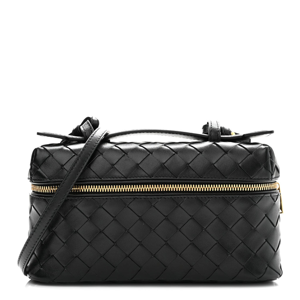 Calfskin Intrecciato Bang Bang Vanity Case Black