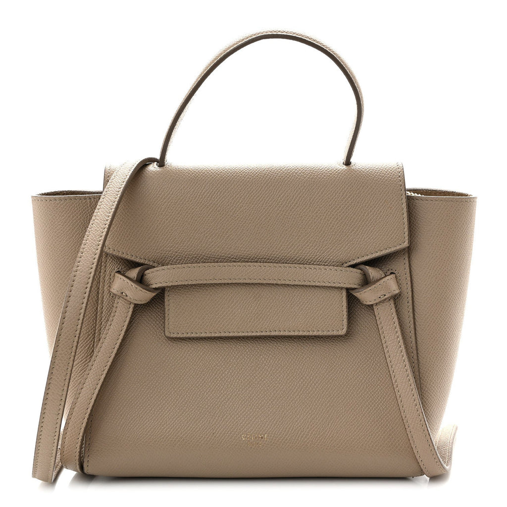 Grained Calfskin Nano Belt Bag Light Taupe