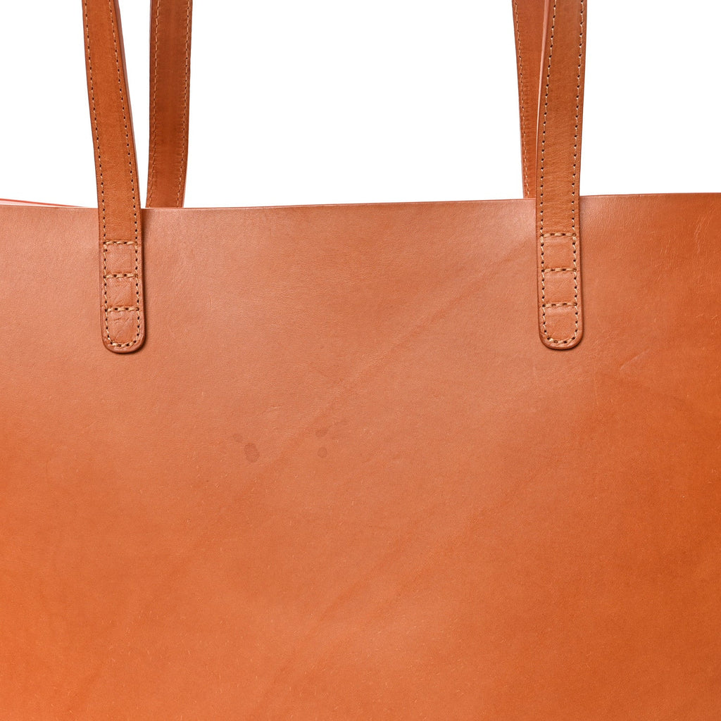 Calfskin Small Shopping Tote Cammello Rosa
