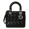 Lambskin Cannage Medium Lady Dior Black