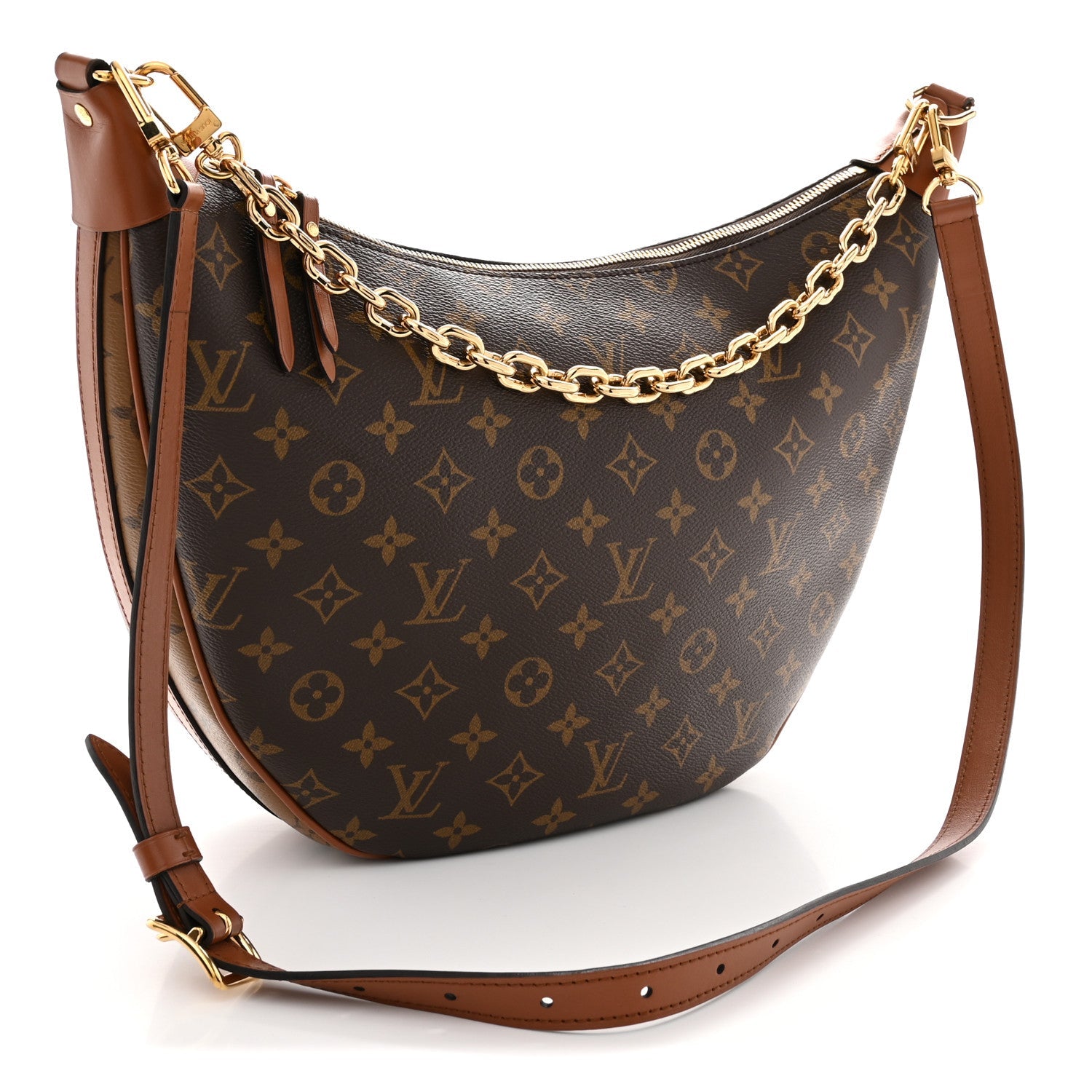 Reverse Monogram Loop Hobo