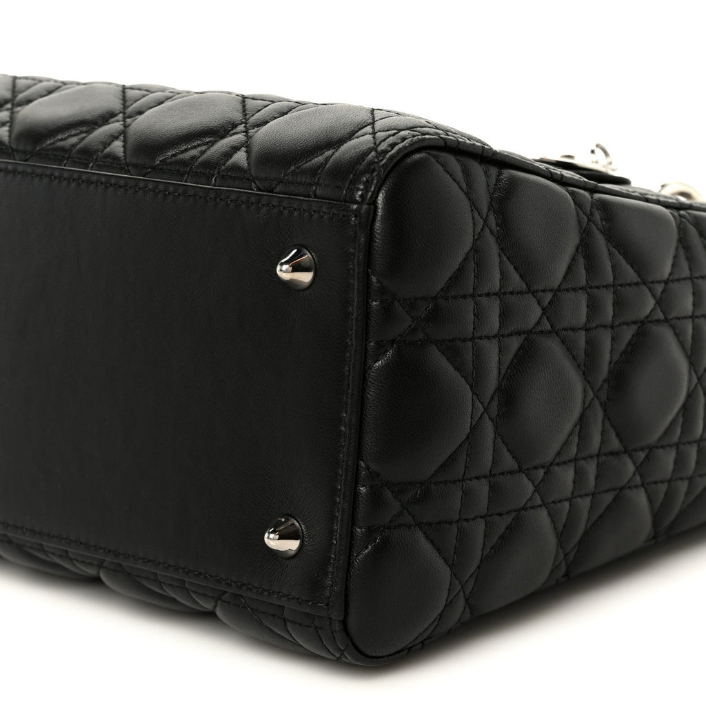 Lambskin Cannage Medium Lady Dior Black