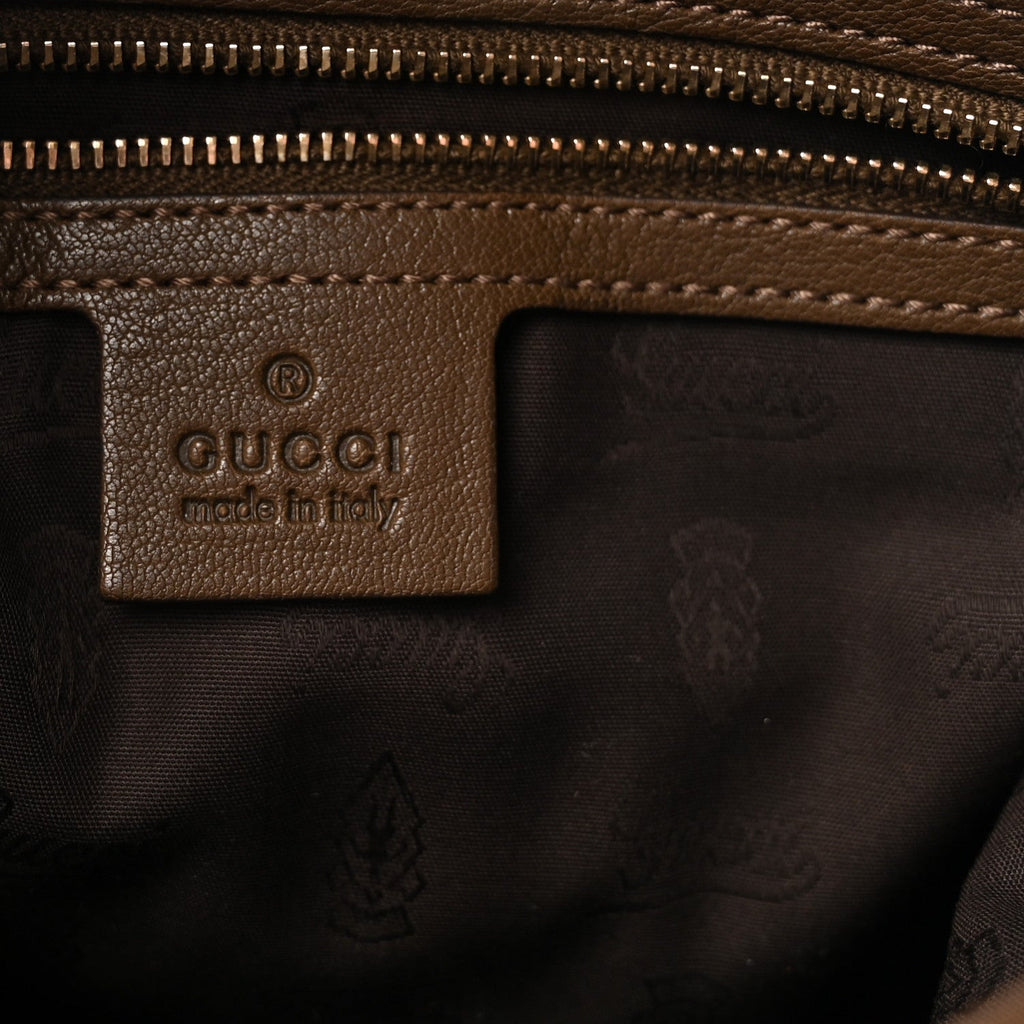 Pebbled Calfskin Medium New Jackie Shoulder Bag Brown