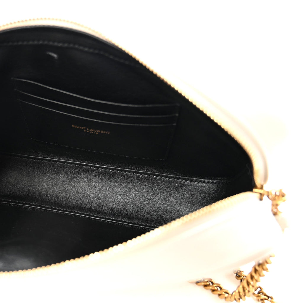 Lambskin Quilted Mini Camera Bag Crema Soft Crema Soft