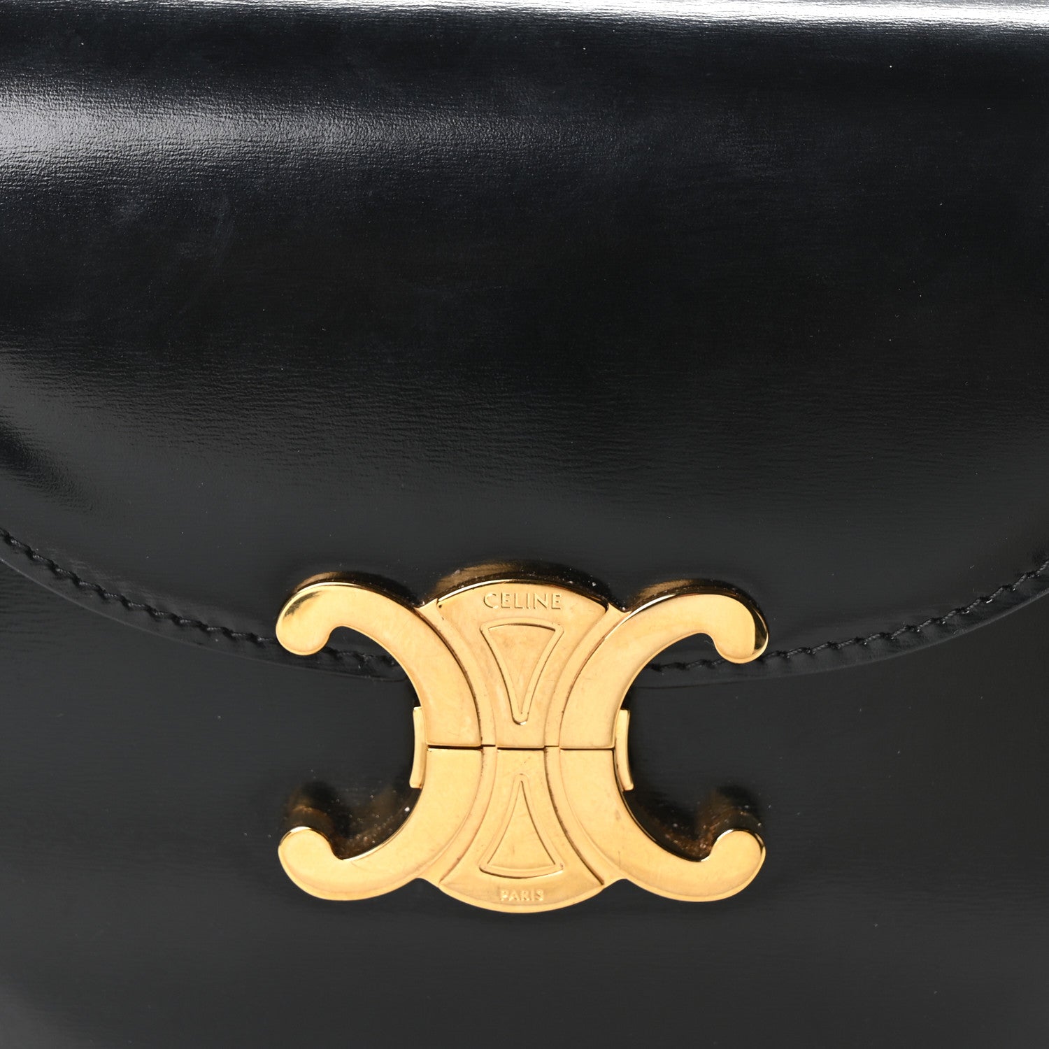 Shiny Calfskin Teen Besace Black