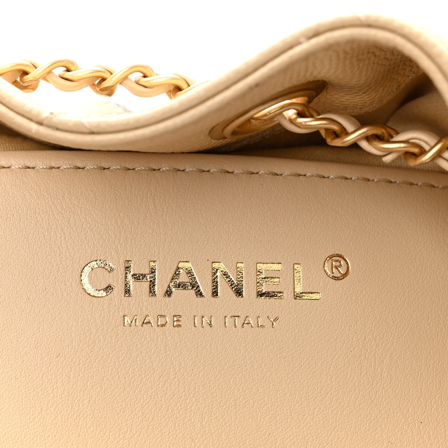 Caviar Quilted Mini Chanel 25 Handbag Beige