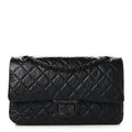 Aged Calfskin Quilted 2.55 Reissue 225 Flap So Black So Black