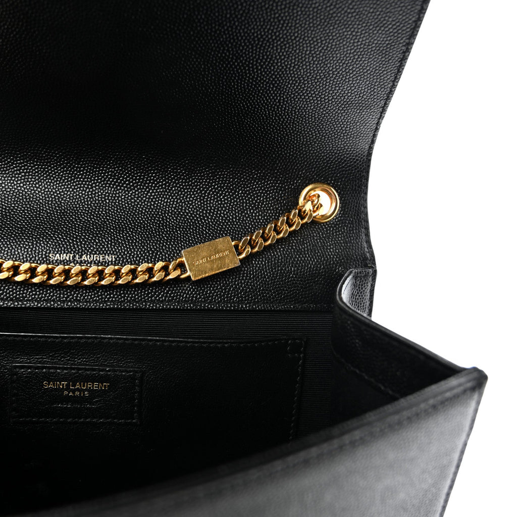 Grain De Poudre Medium Classic Monogram Kate Satchel Black