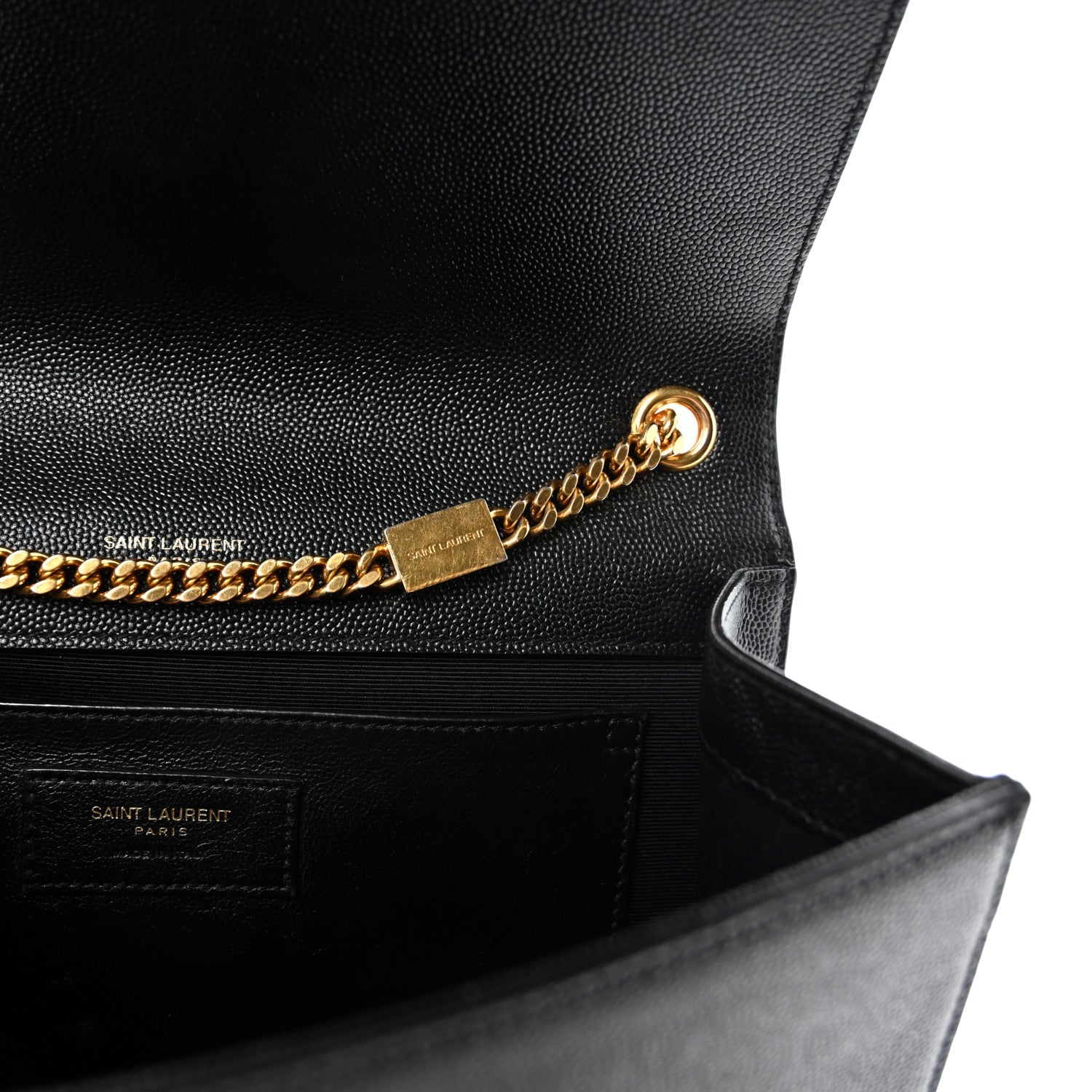 Grain De Poudre Medium Classic Monogram Kate Satchel Black
