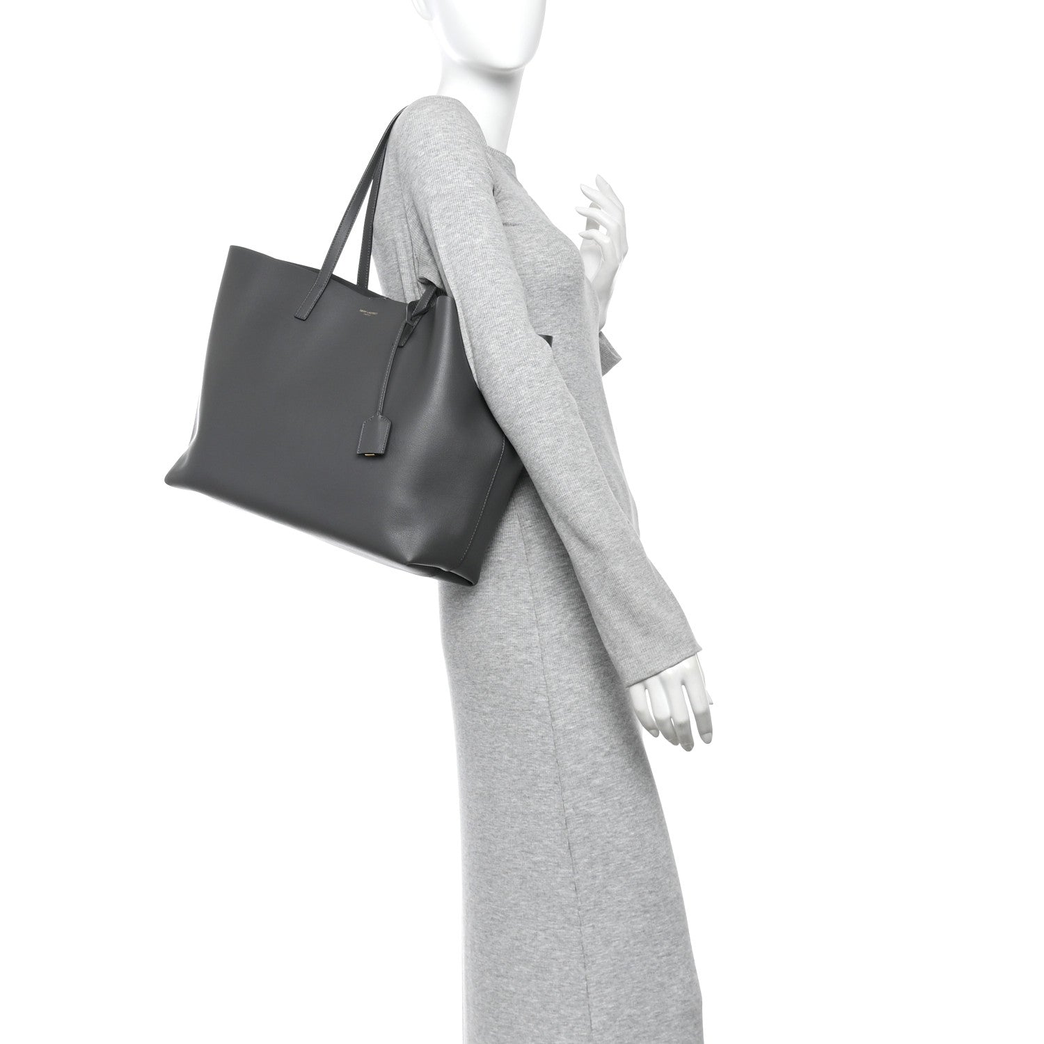 Calfskin Large Shopping Tote Earth