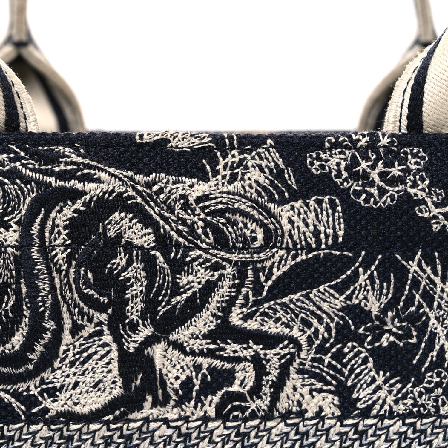 Calfskin Dioriviera Toile De Jouy Small Book Tote With Strap Blue Multicolor