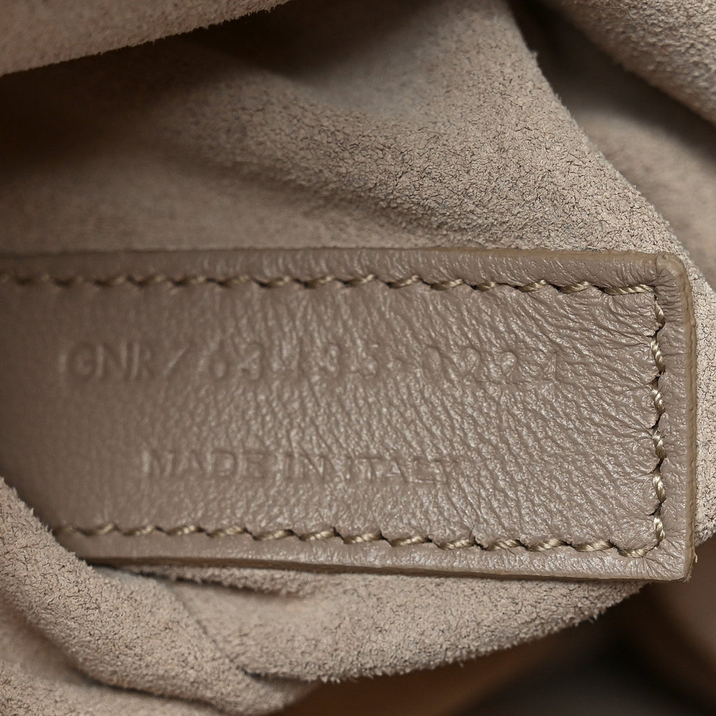 Grained Deerskin Bea Tote Blanc Vintage