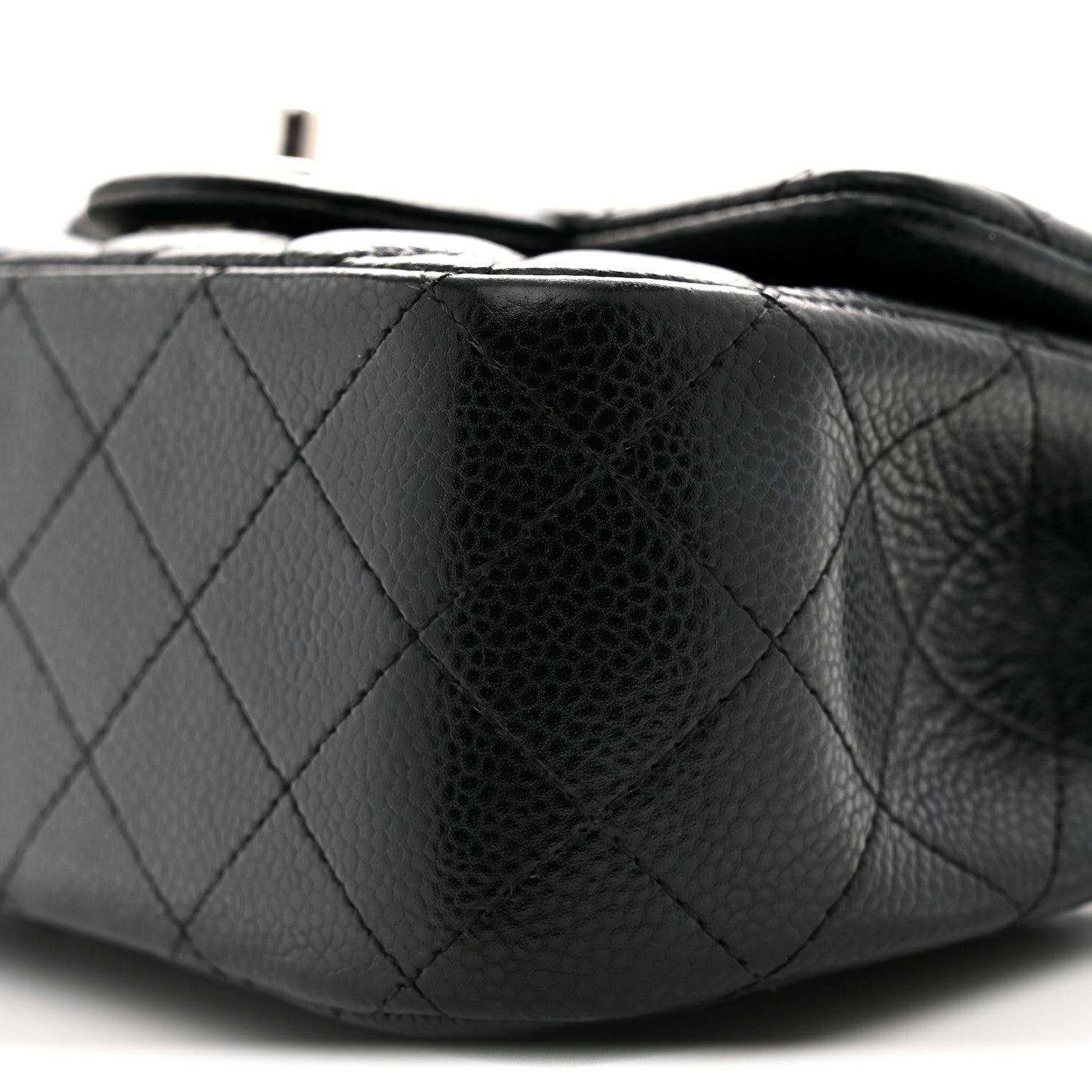 Caviar Quilted Mini Square Flap Black