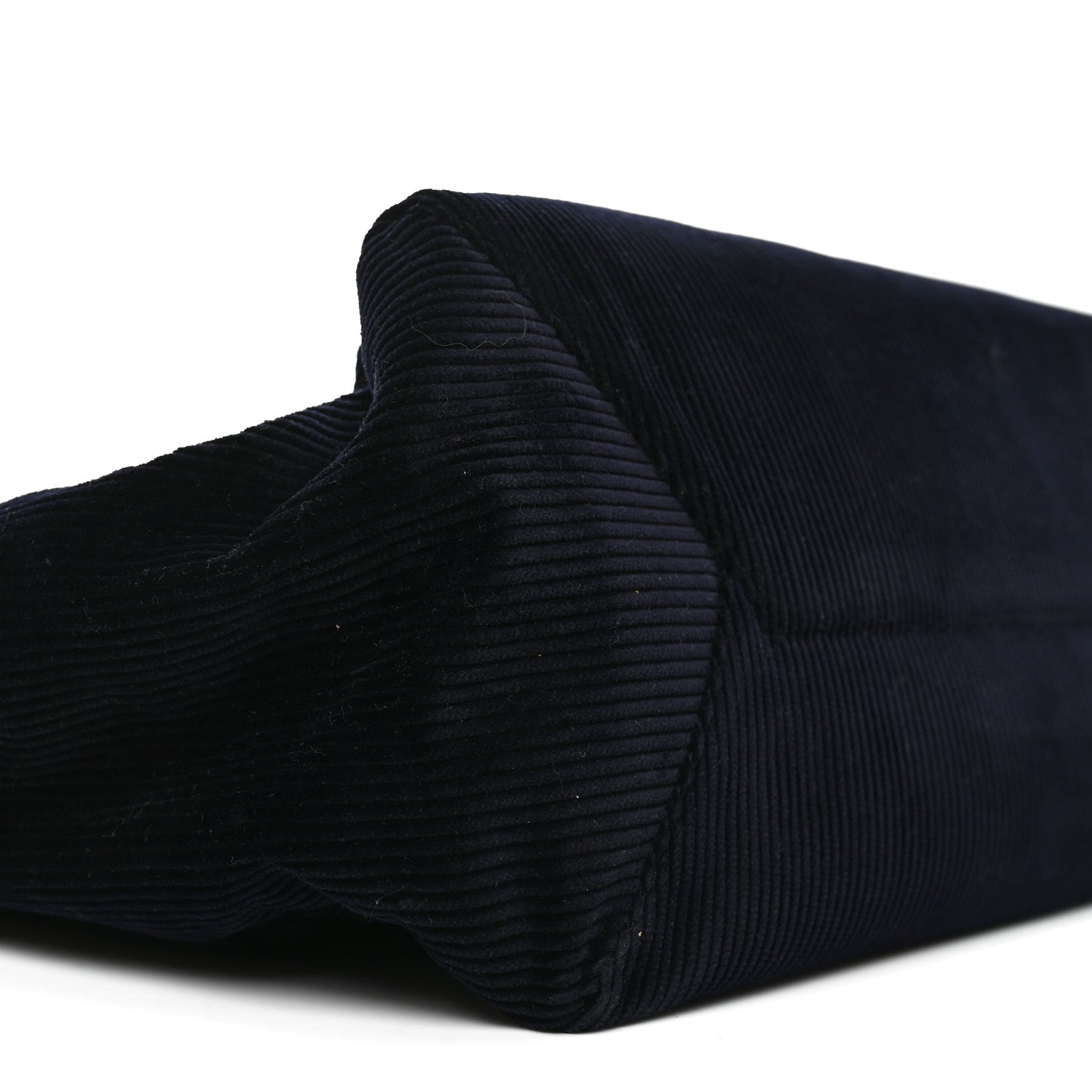 Corduroy Calfskin Large Ivy Tote Bag Navy