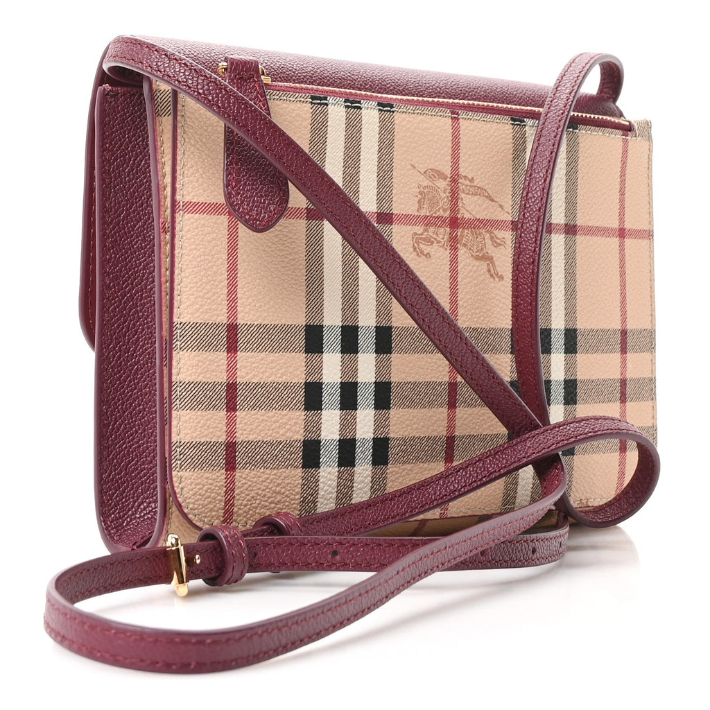 Haymarket Check Small Loxley Crossbody Dark Plum