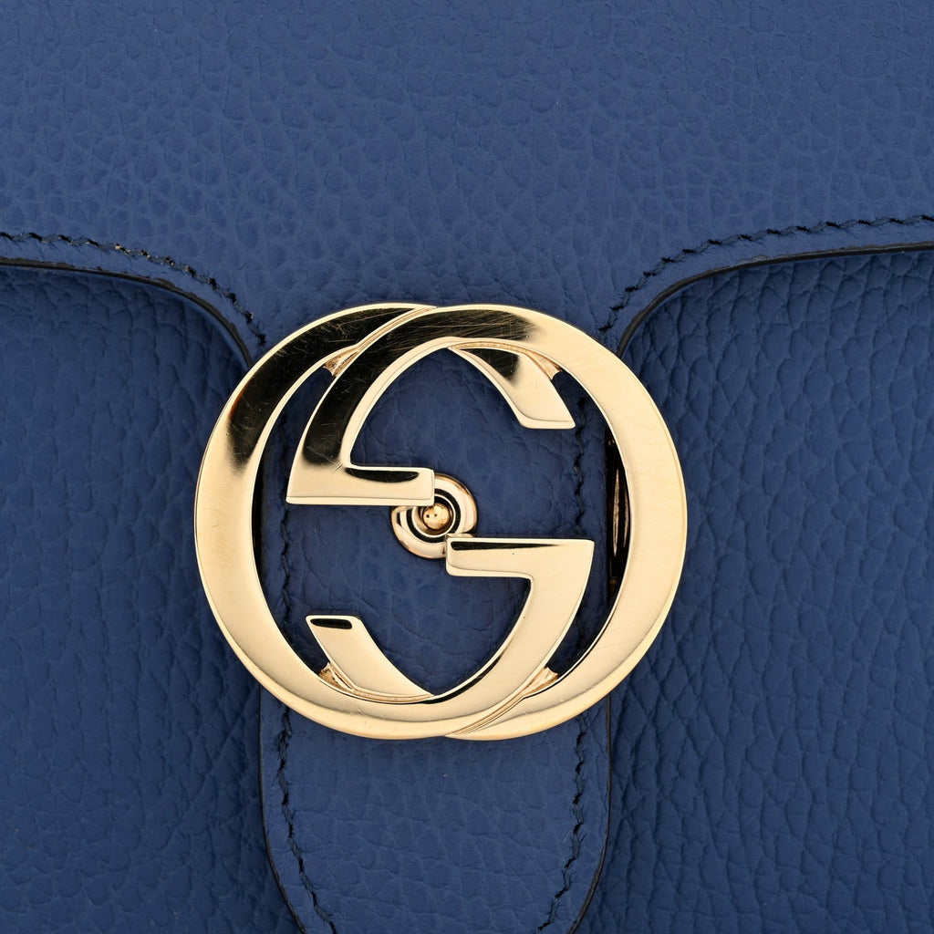 Dollar Calfskin Small Interlocking G Shoulder Bag Caspian