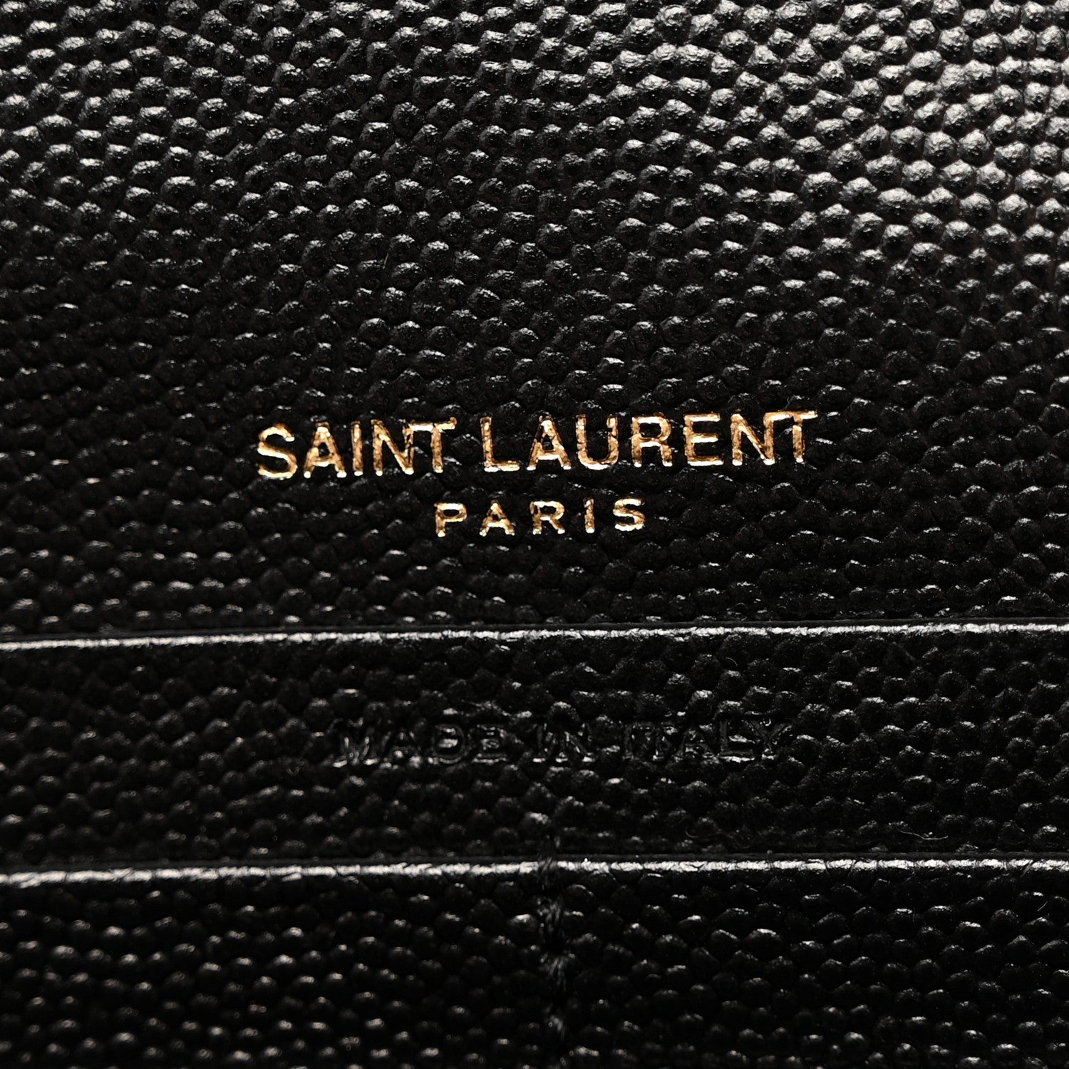 Grain De Poudre Matelasse Chevron Monogram Chain Wallet Black