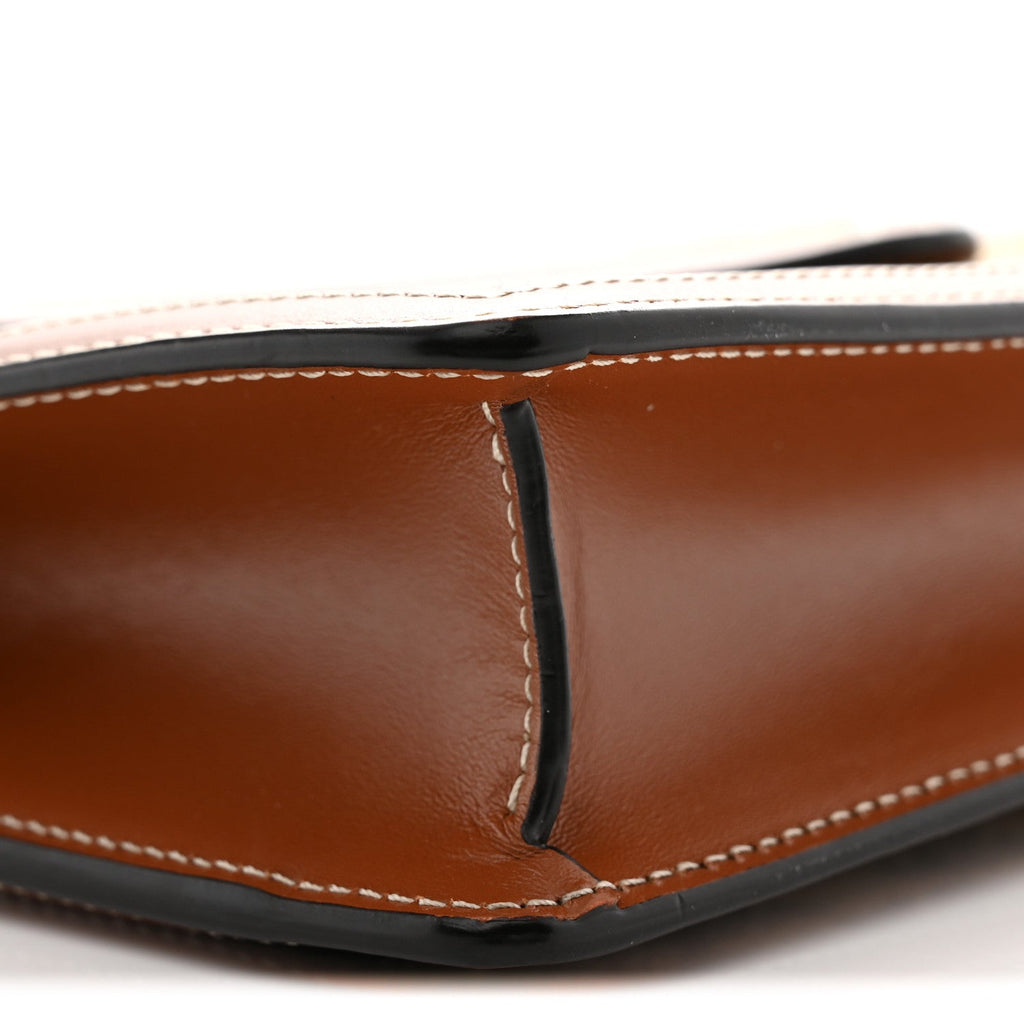 Raffia Jacquard Calfskin Triomphe Wallet on Chain Natural Tan