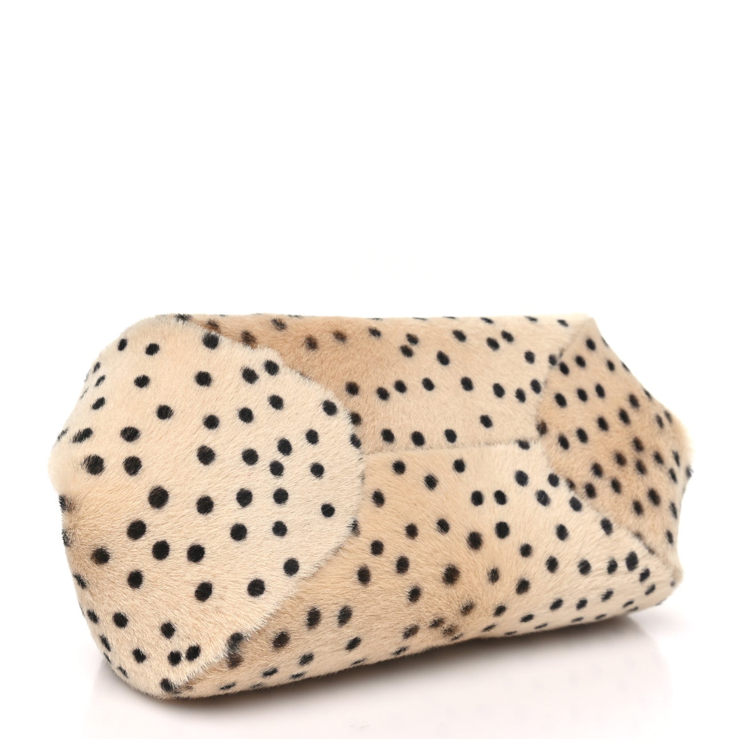 Pony Hair Cheetah Print Pretty CC Clutch With Strap Light Beige Black