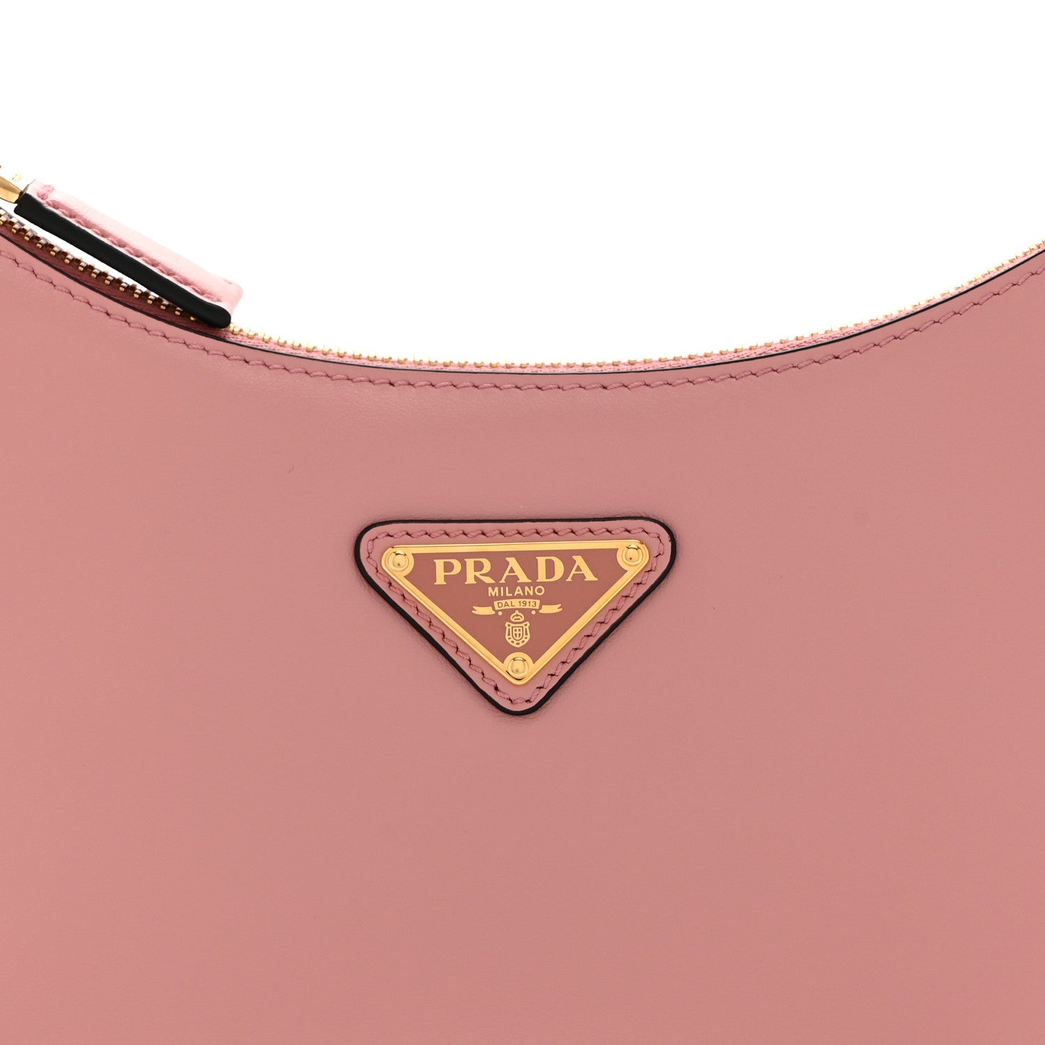 Soft Calfskin Arque Shoulder Bag Alabastro
