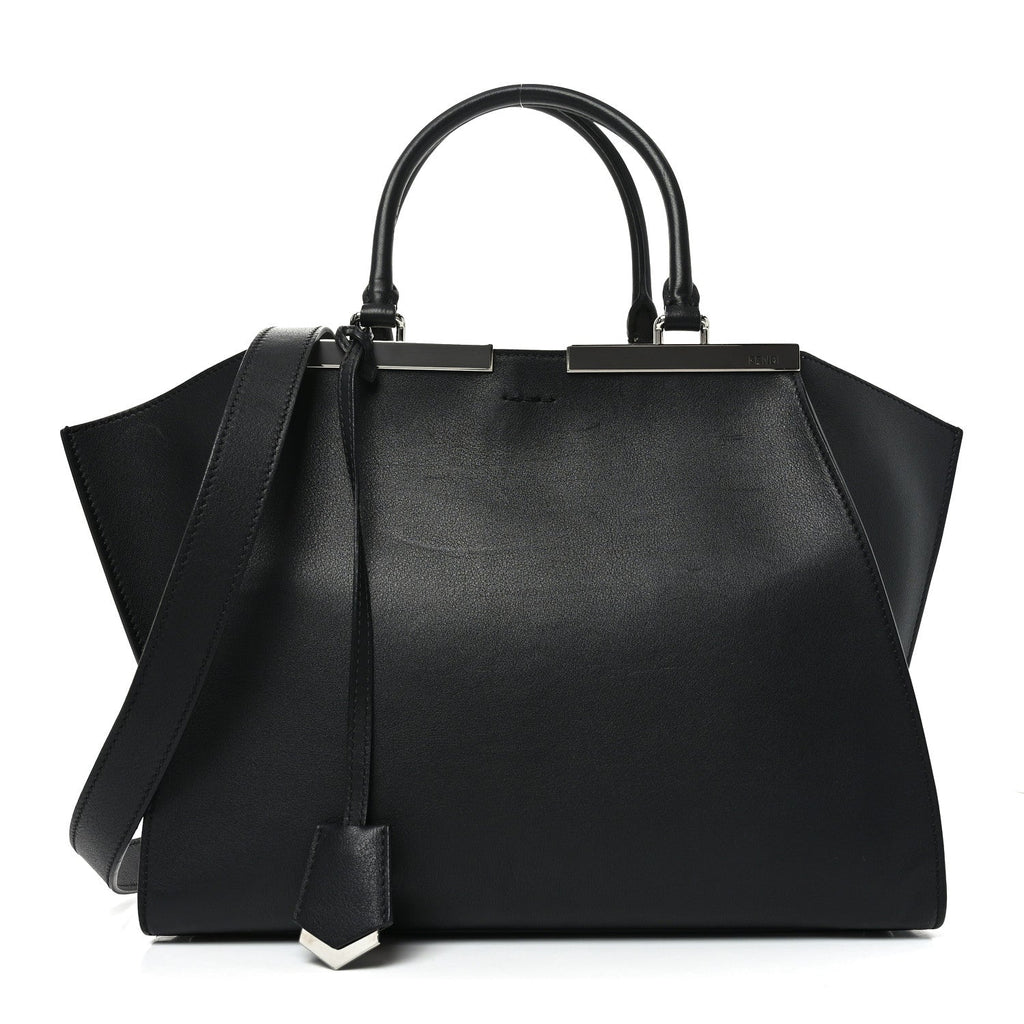 Vitello Dolce Shiny Nappa Petite 3Jours Tote Black