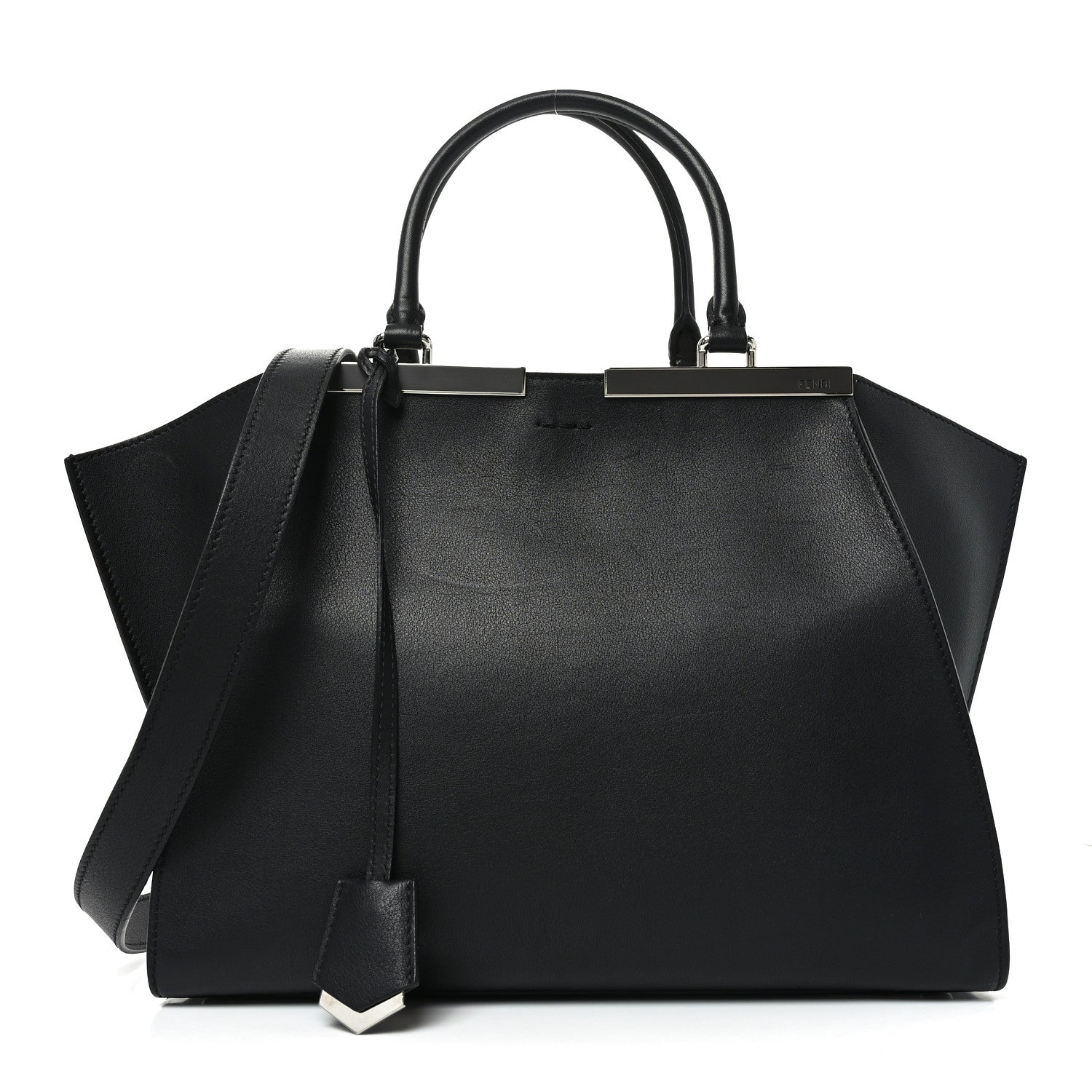 Vitello Dolce Shiny Nappa Petite 3Jours Tote Black