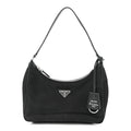 Tessuto Nylon Saffiano Mini Re-Edition 2005 Bag Black