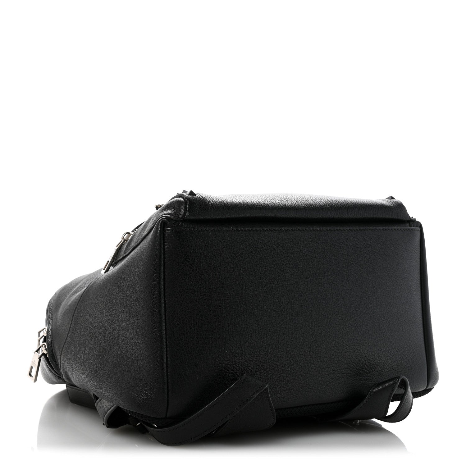 Grained Calfskin Rockstud Backpack Black