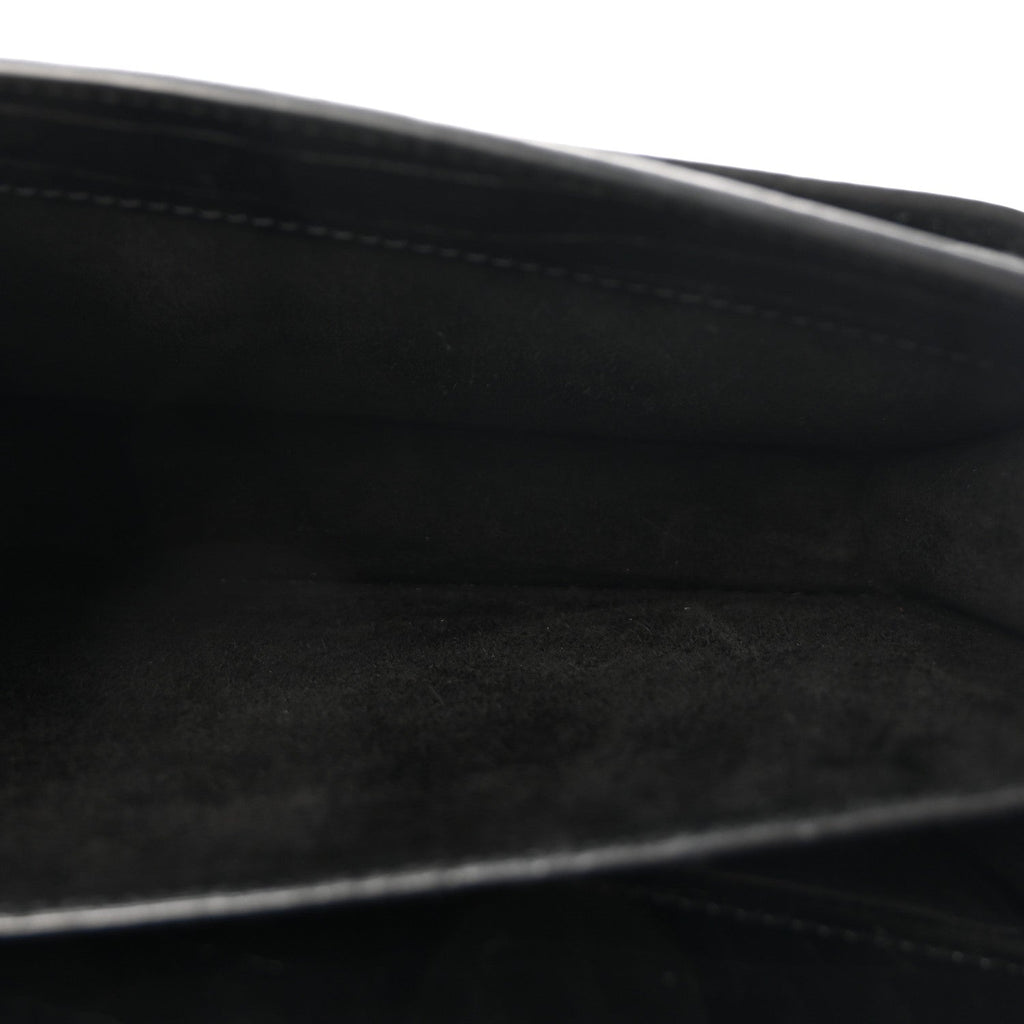 Calfskin Crocodile Embossed Medium Monogram Sunset  Black