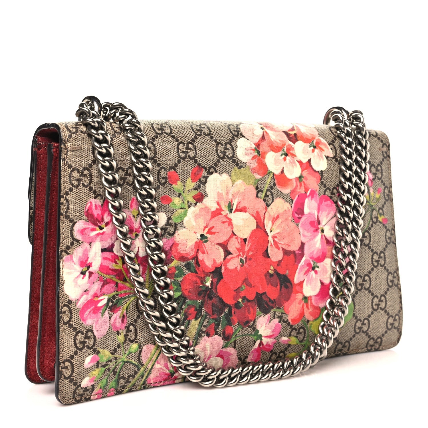 GG Supreme Monogram Blooms Small Dionysus Shoulder Bag Beige Multicolor Dry Rose