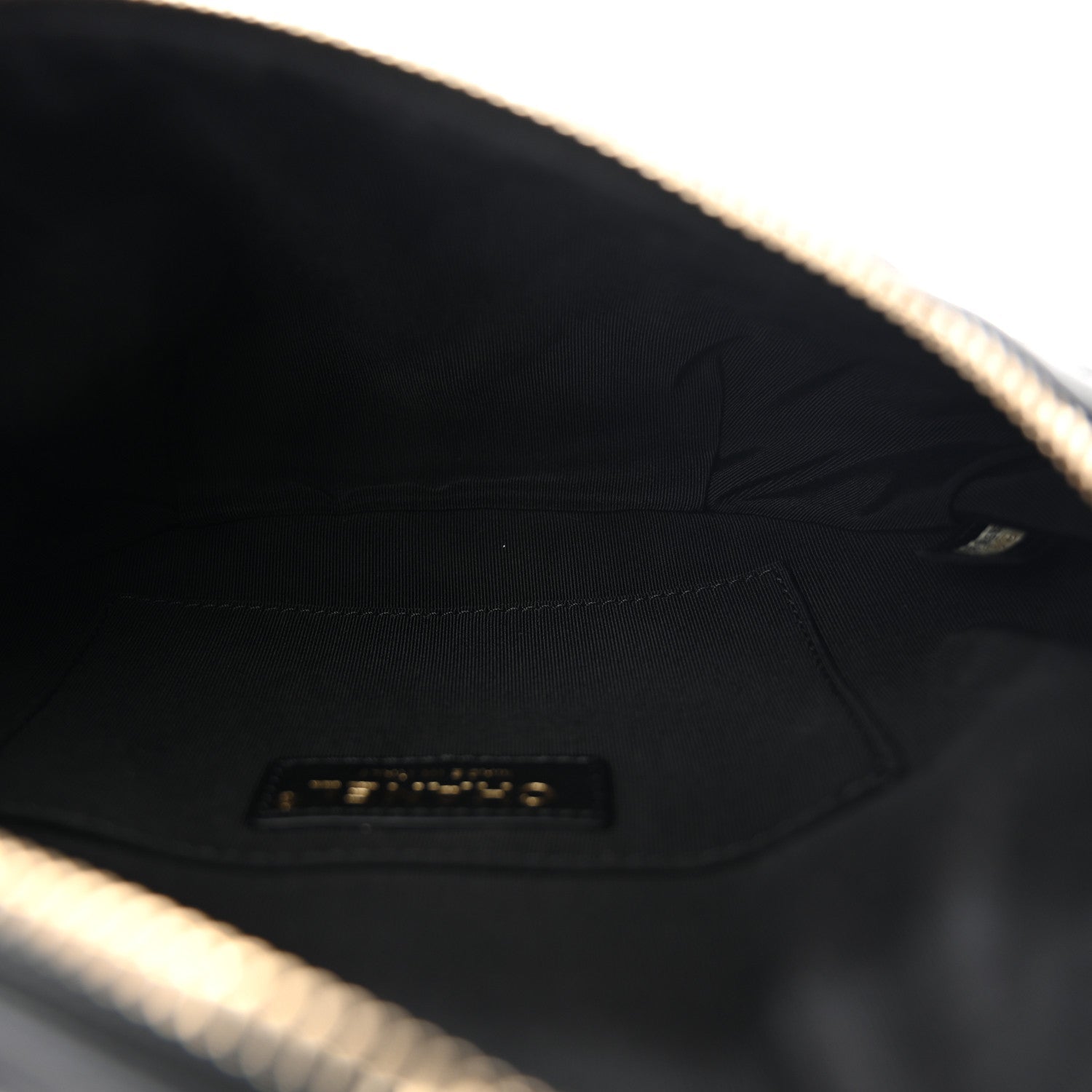 Calfskin Quilted Banane Waist Bag Fanny Pack Black