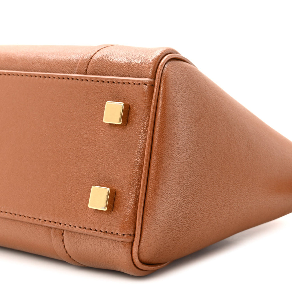 Supple Shiny Lambskin Little New Luggage Soft Tan